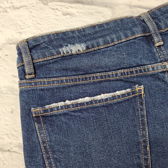 Zara Denim Trafaluc Shorts with Red Racing Stripe size 6 - Picture 9 of 13